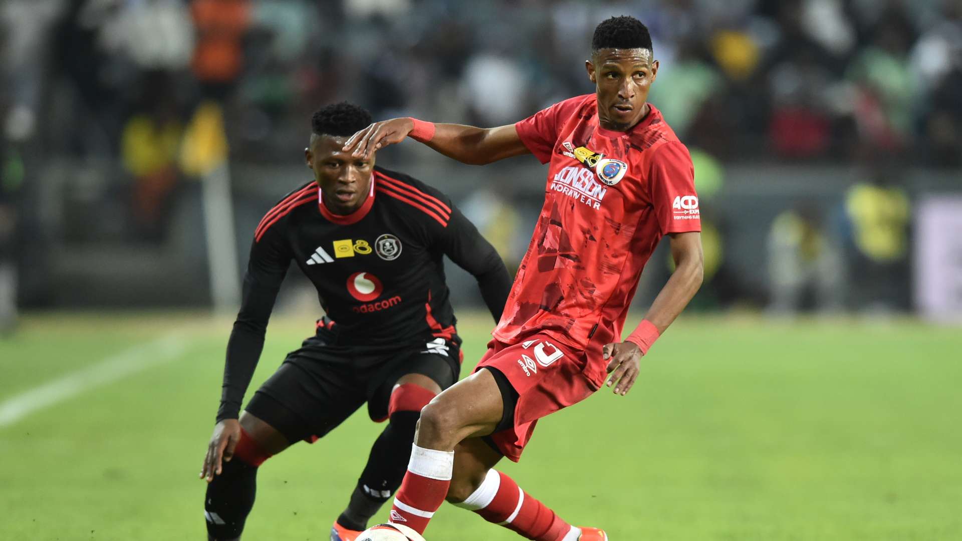 Thabiso Monyane, Vincent Pule, Orlando Pirates vs SuperSport United, August 2024