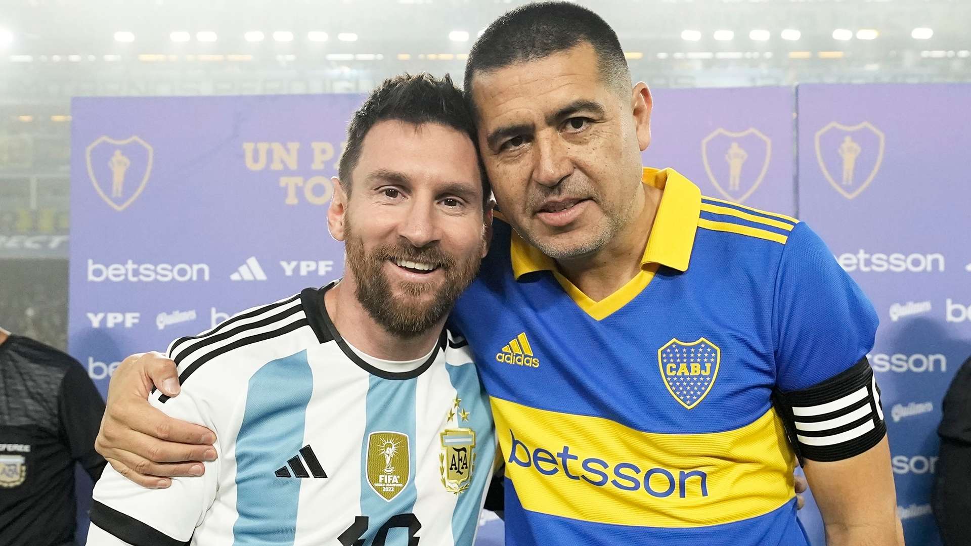 Juan Roman Riquelme Lionel Messi Homenaje 25062023