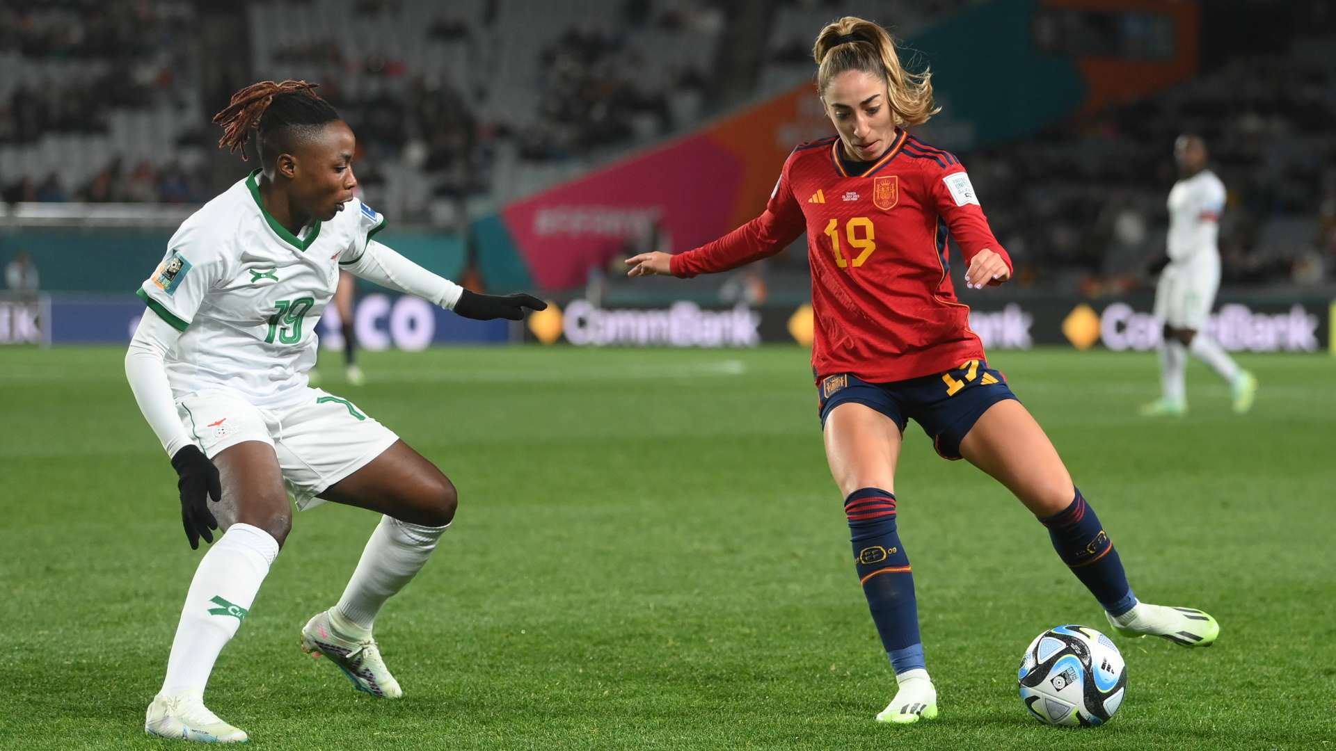 Olga Carmona & Siomala Mapepa, Spain vs Zambia, July 2023