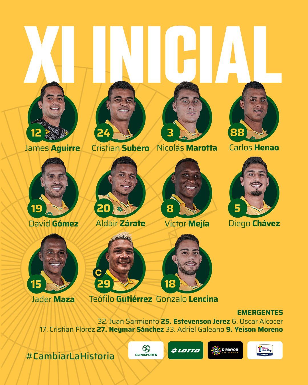 Nómina Bucaramanga Fecha 20 Liga BetPlay 2023