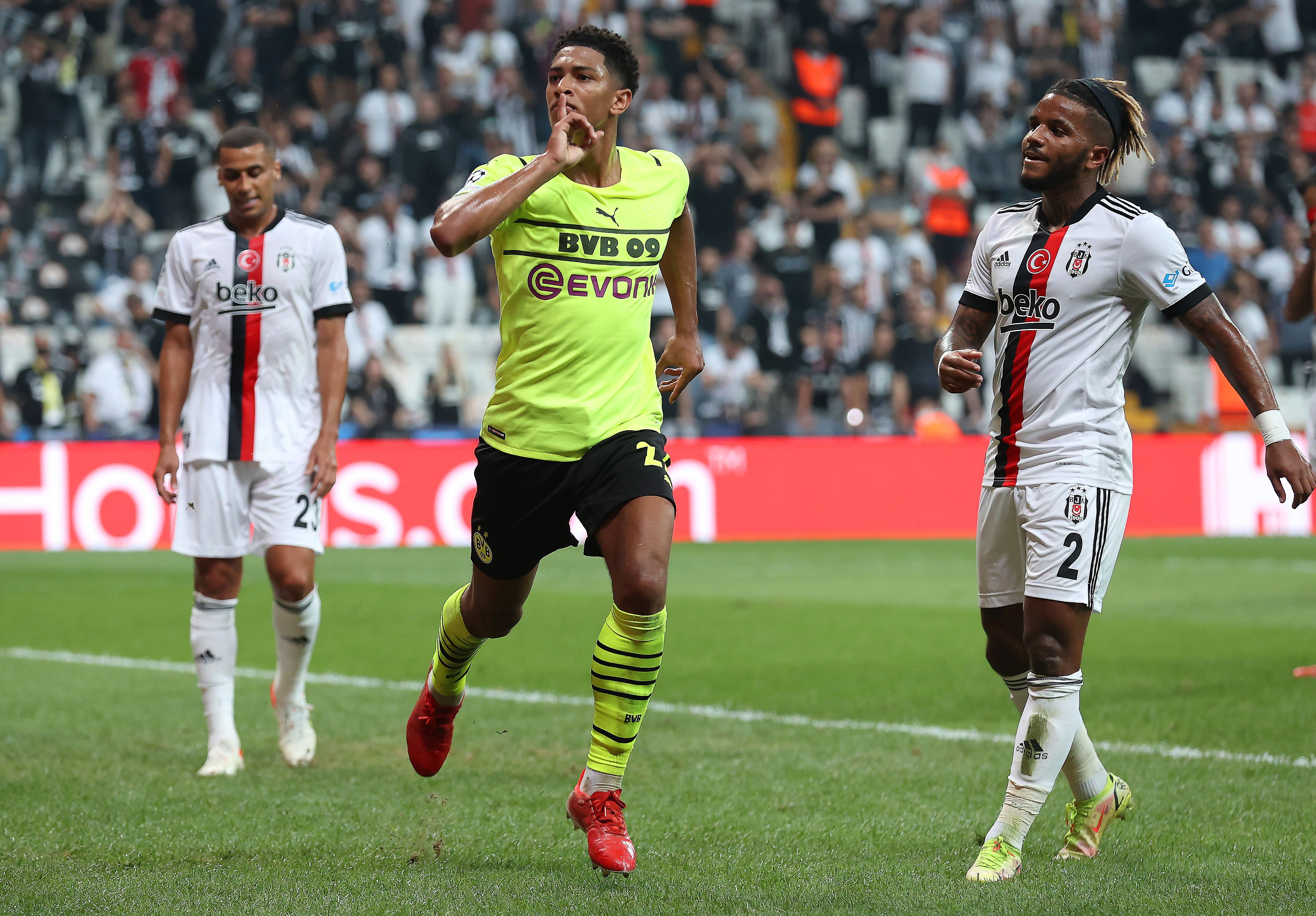 Jude Bellingham Borussia Dortmund's Goal Celebration vs. Besiktas UEFA Champions League 09/15/21