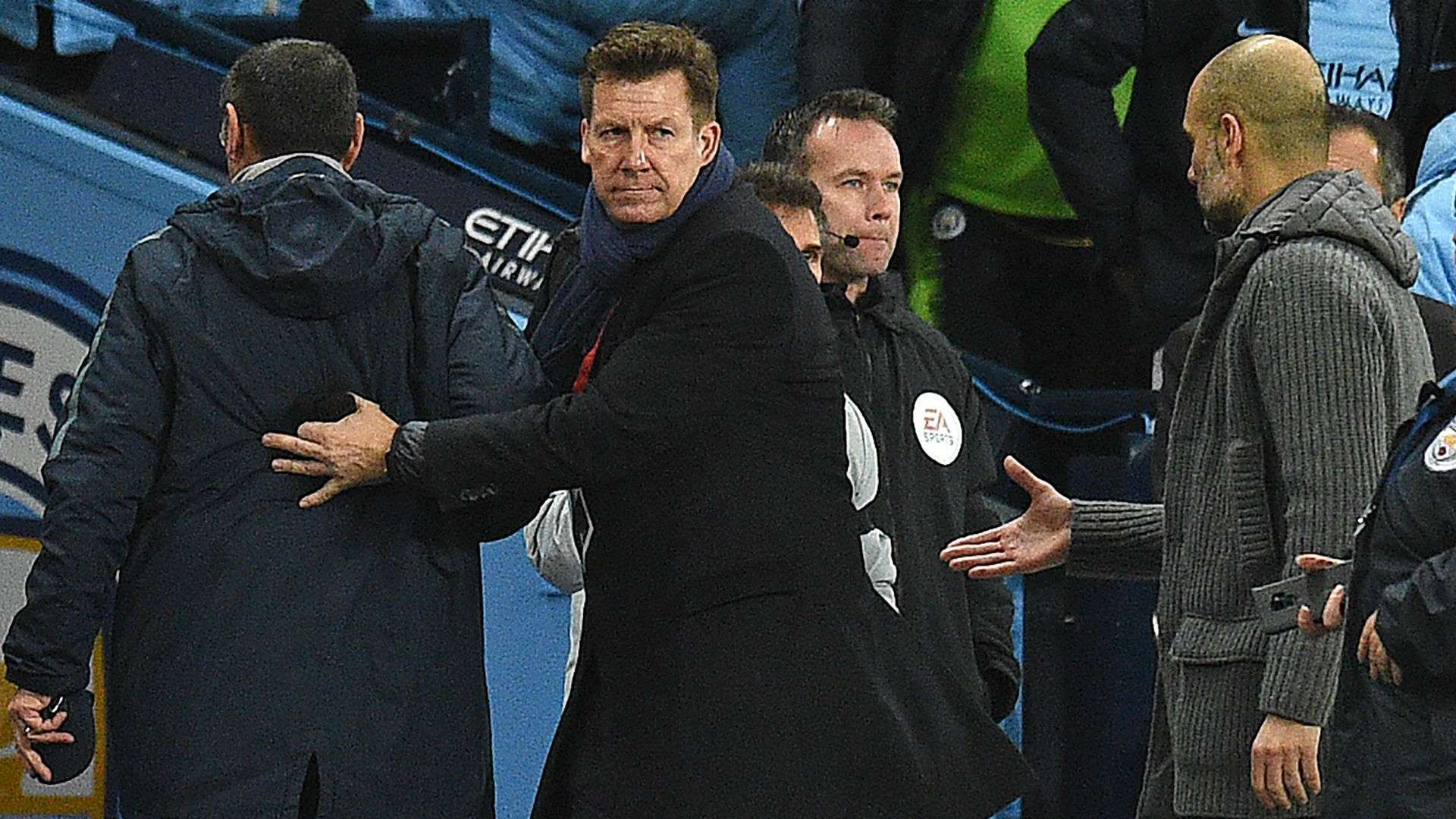 Pep Guardiola Maurizio Sarri Manchester City Chelsea