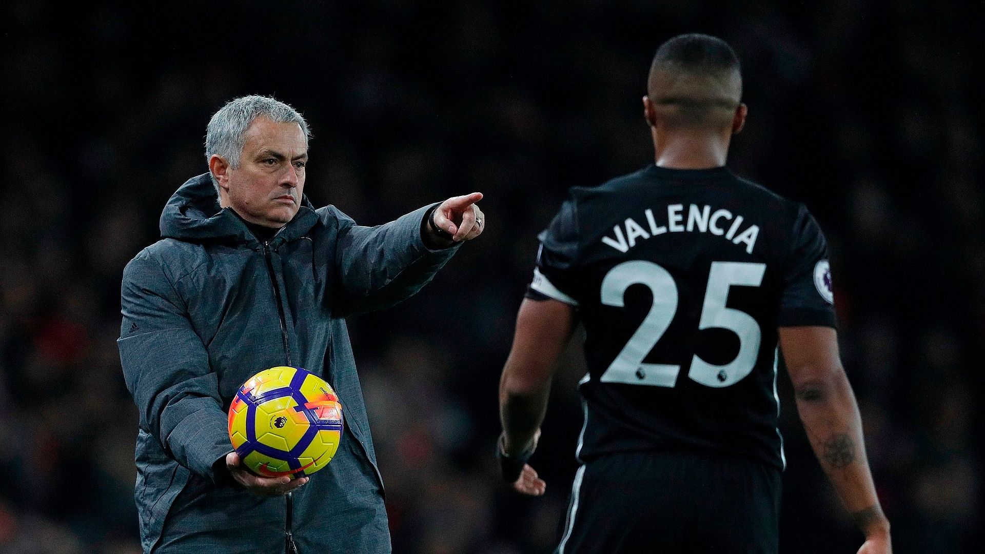 Jose Mourinho Antonio Valencia Man Utd 02122017