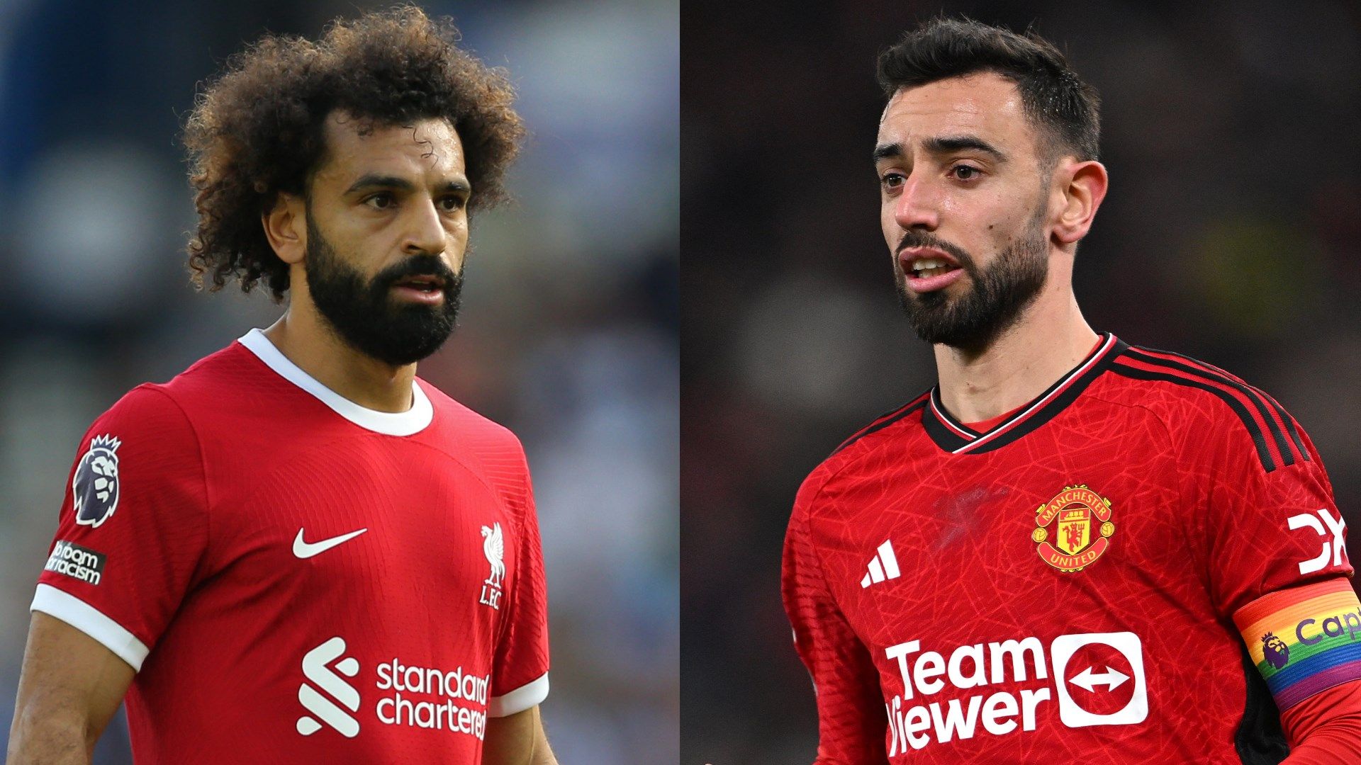 Mohamed Salah Bruno Fernandes Liverpool Man Utd