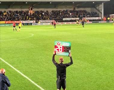 Burton vs Bournemouth EFL Cup 2019 - 28 minutes stoppage time