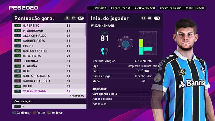 Kannemann Brasileirao PES 2020