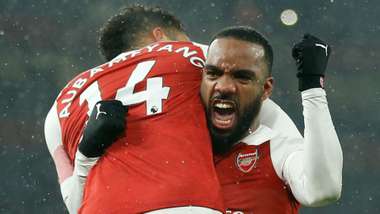 Alexandre Lacazette Pierre Emerick Aubameyang Arsenal 2018-19