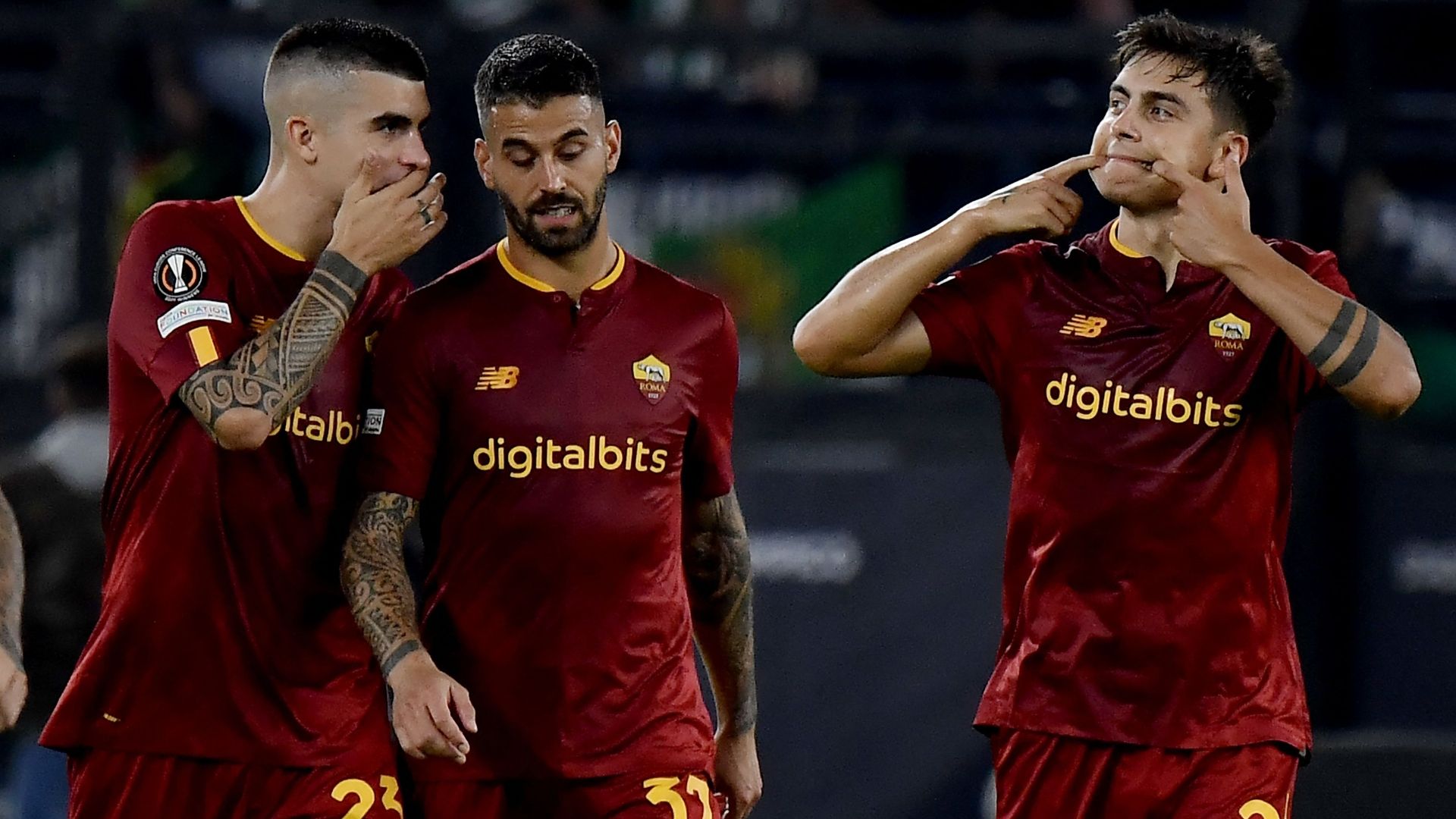 Dybala Roma Betis celebrating