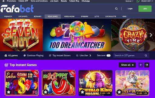 fafabet casino homepage