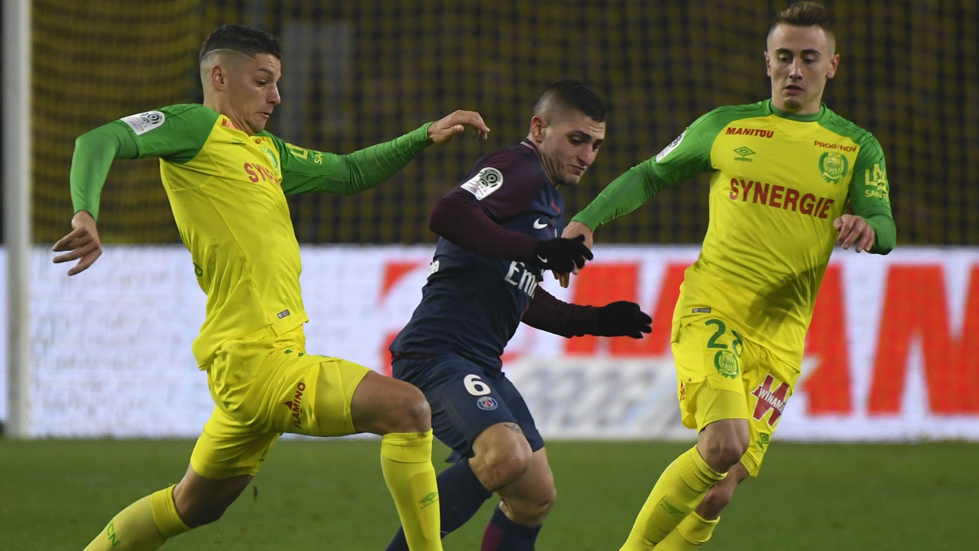 Marco Verratti Valentin Rongier Nantes PSG Ligue 1 14012018