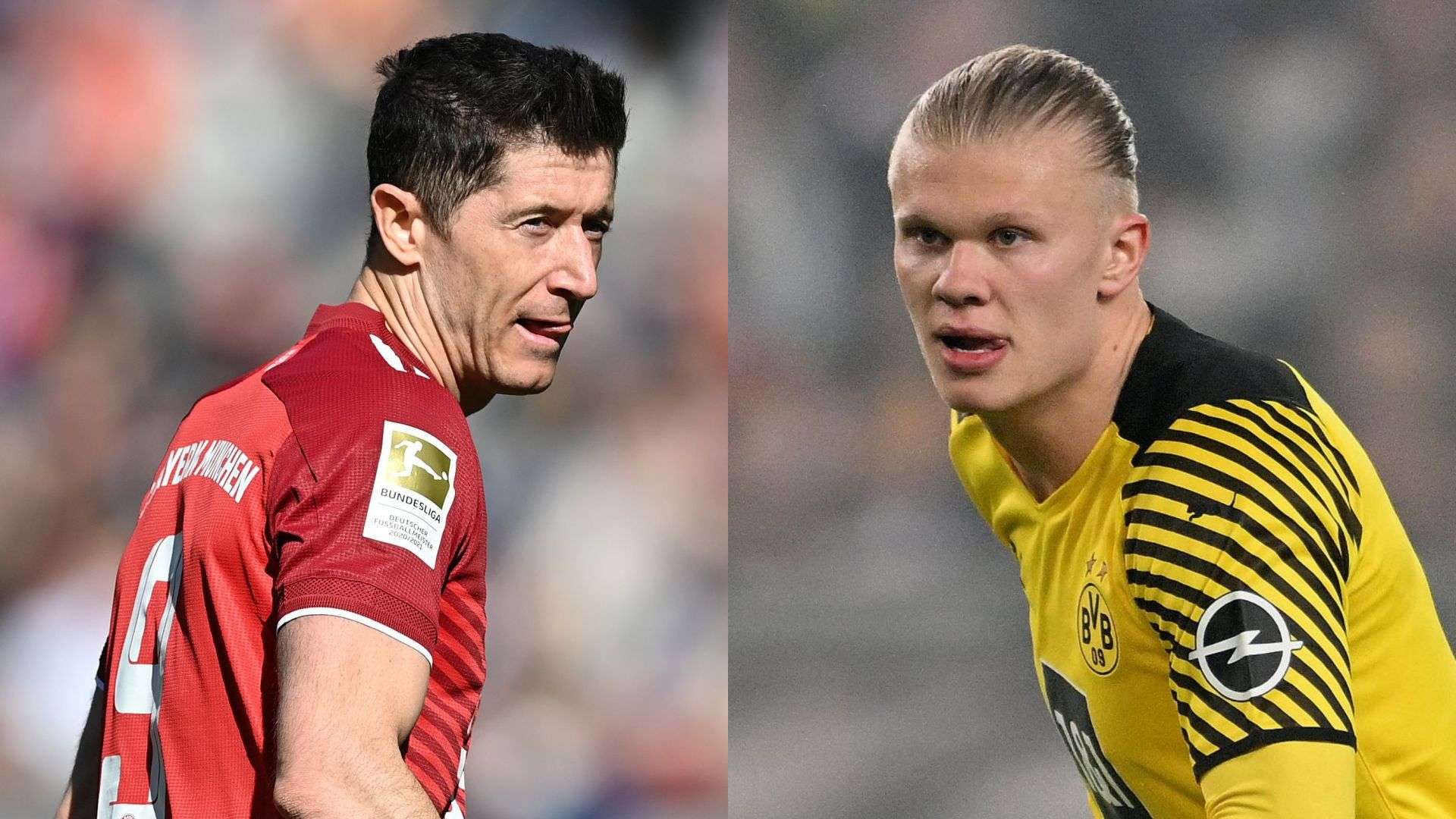 Robert Lewandowski Bayern Erling Haaland Dortmund