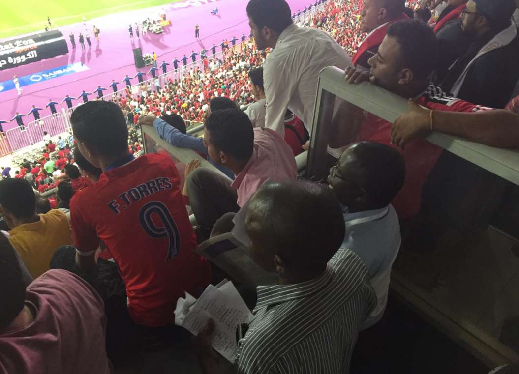 no place in the stands of journalists (Borj alarab stadium) egypt V congo