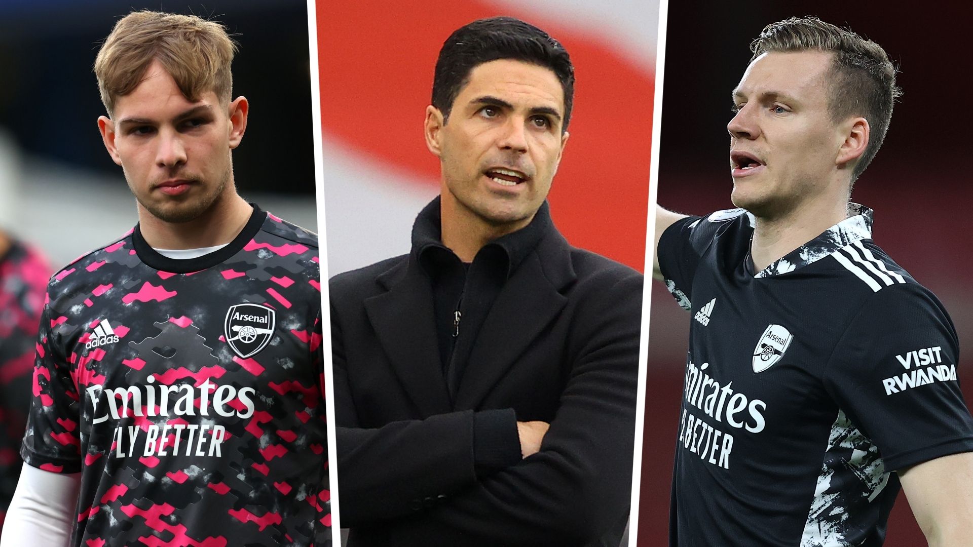 Smith Rowe Arteta Leno Arsenal 2020-21 GFX