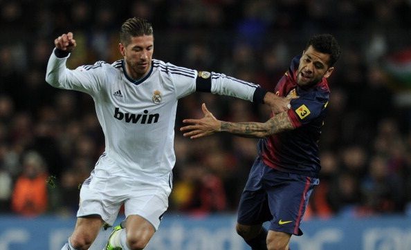 Sergio Ramos, Dani Alves - Barcelona v Real Madrid - Clasico