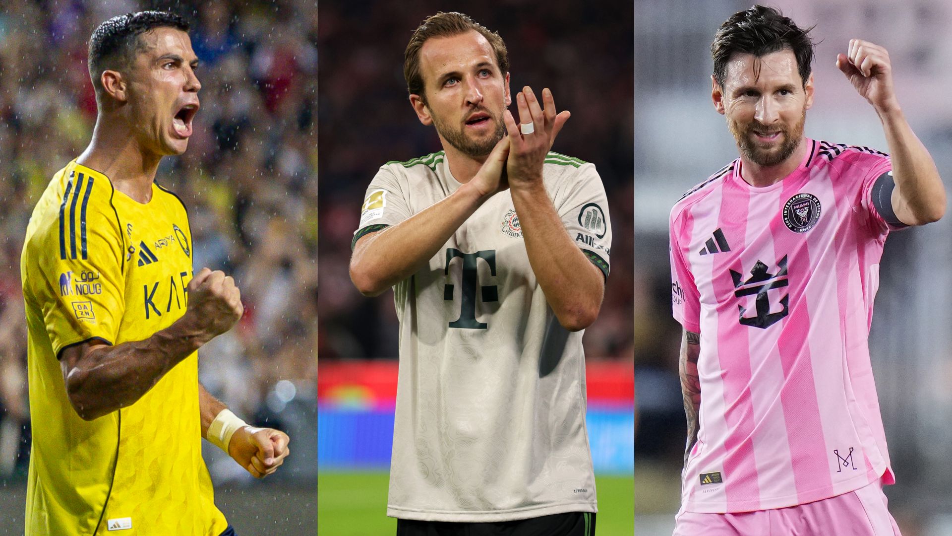 Harry Kane Cristiano Ronaldo Lionel Messi