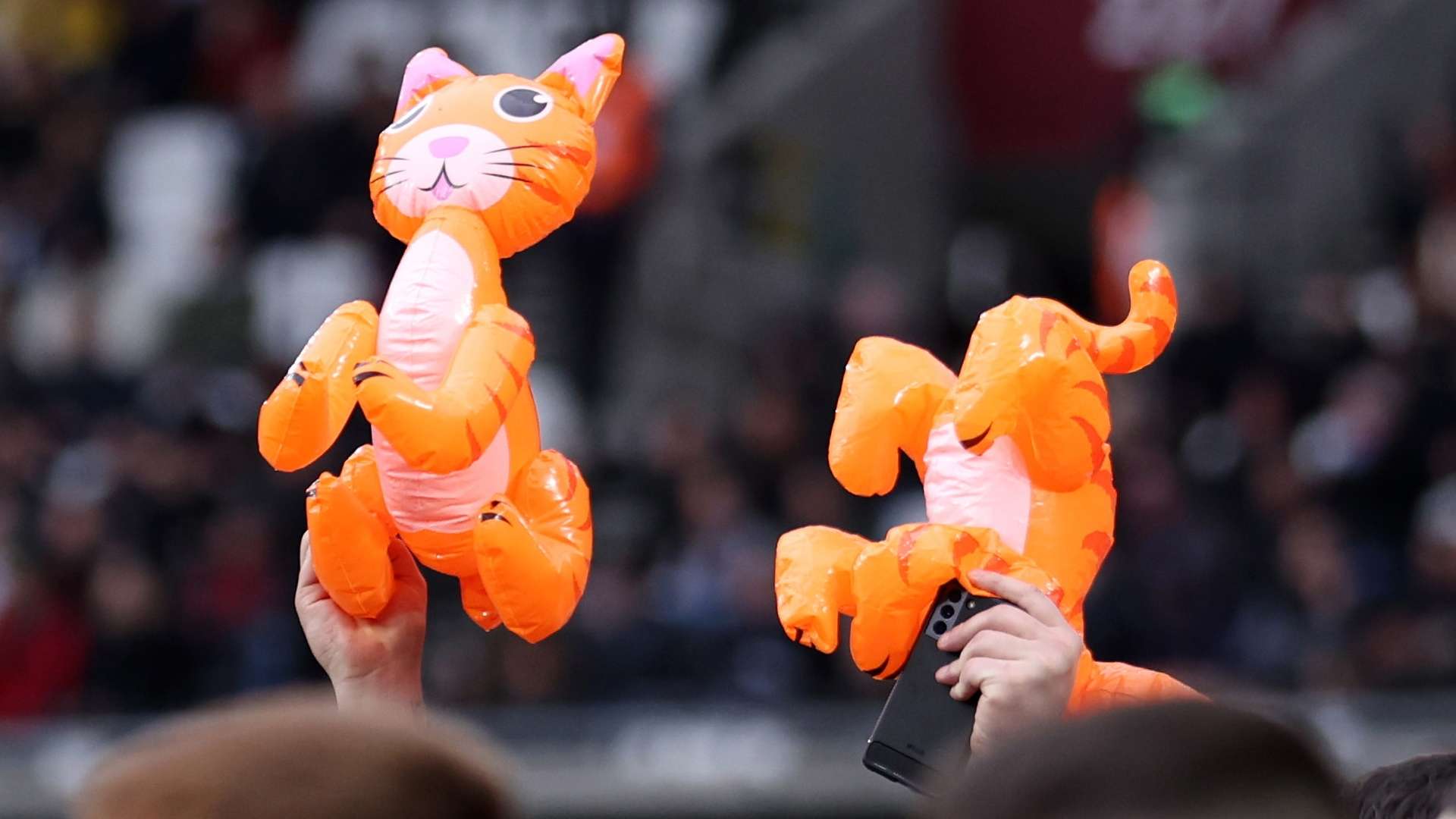 Newcastle fans, inflatable cats vs West Ham, Kurt Zouma