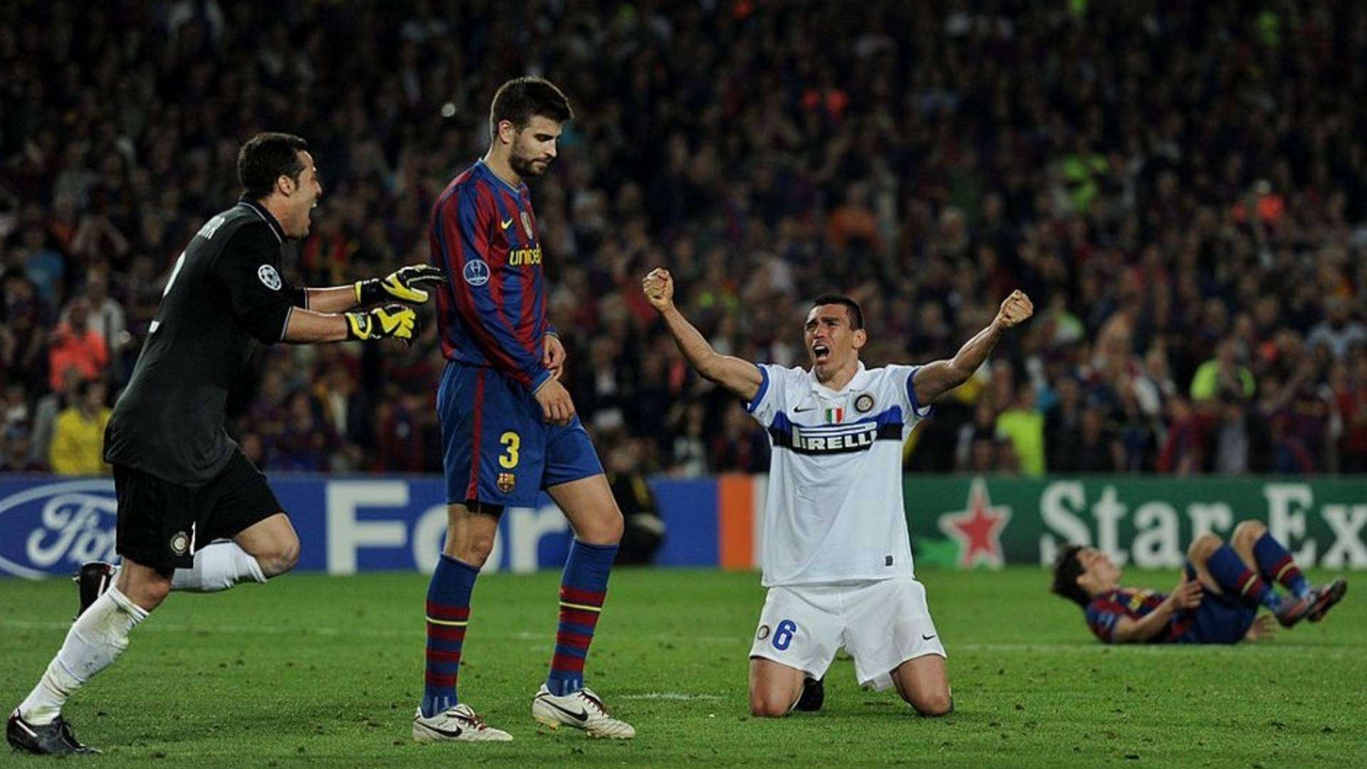 Lucio Inter Mailand Gerard Pique FC Barcelona