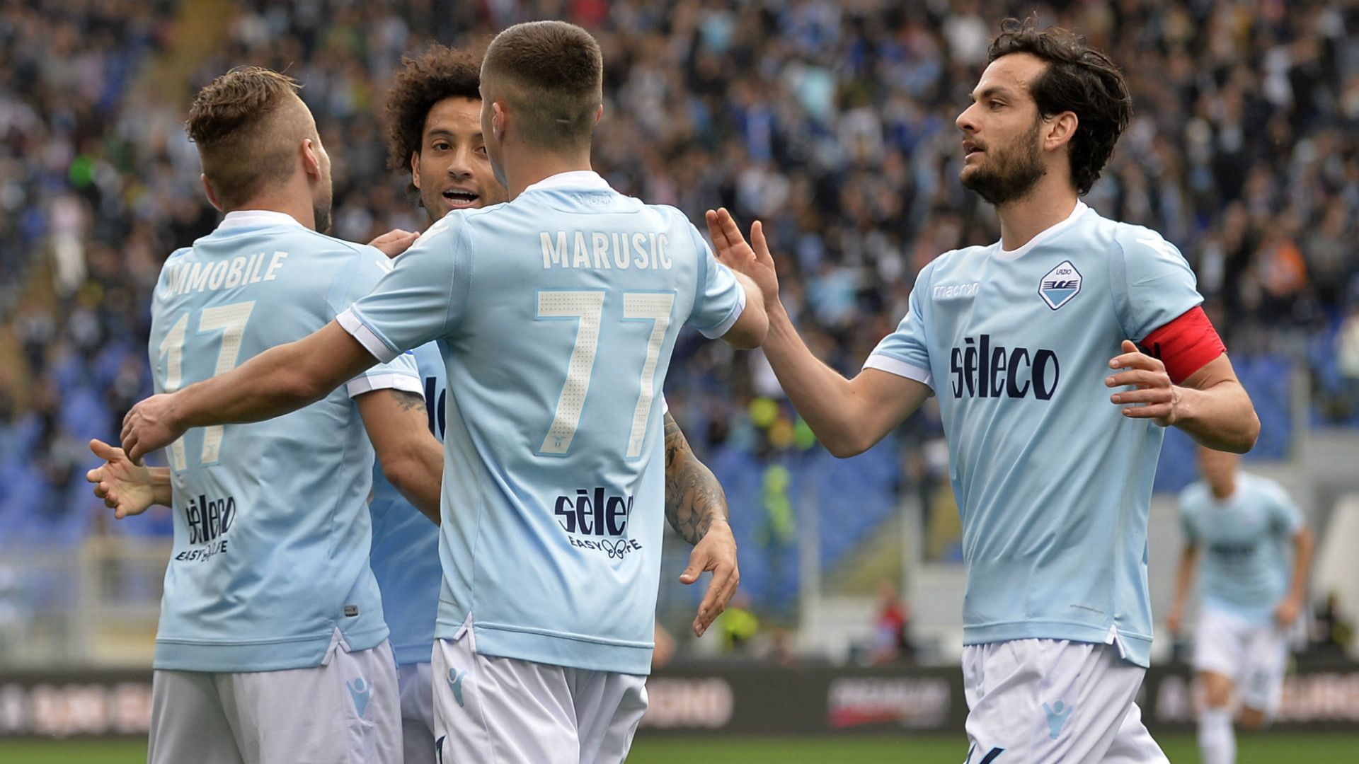 Lazio celebrates, Serie A, 31032018