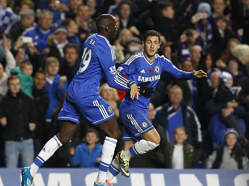 Eden Hazard Demba Ba Chelsea  West Bromwich Albion  Premier League  11092013