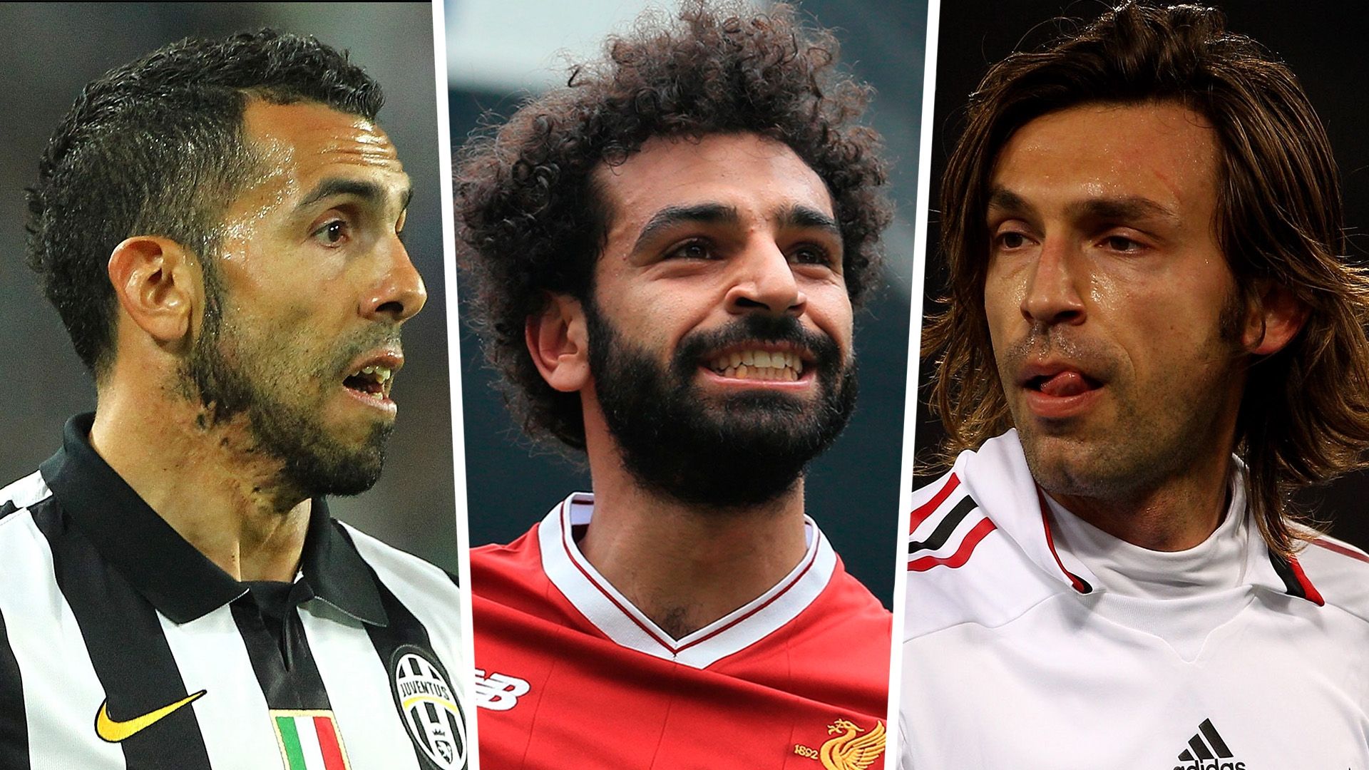 Carlos Tevez Mohamed Salah Andrea Pirlo