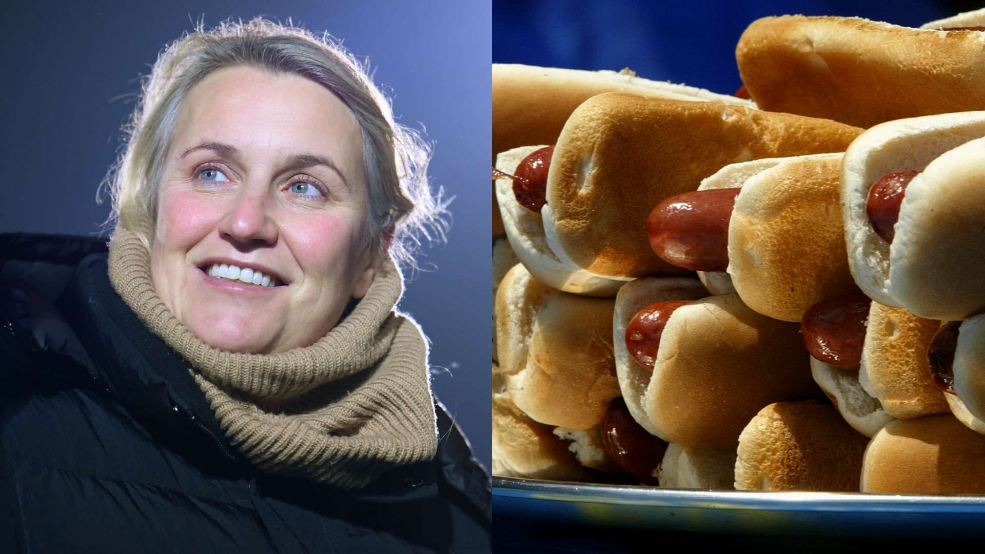 Emma Hayes hot dog split