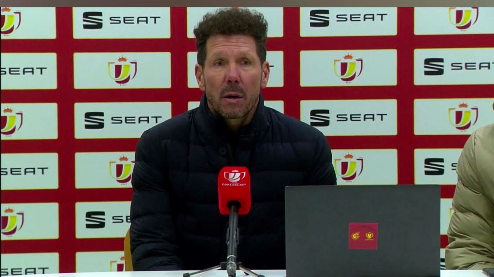 Simeone en rueda de prensa tras caer co el Cornellá
