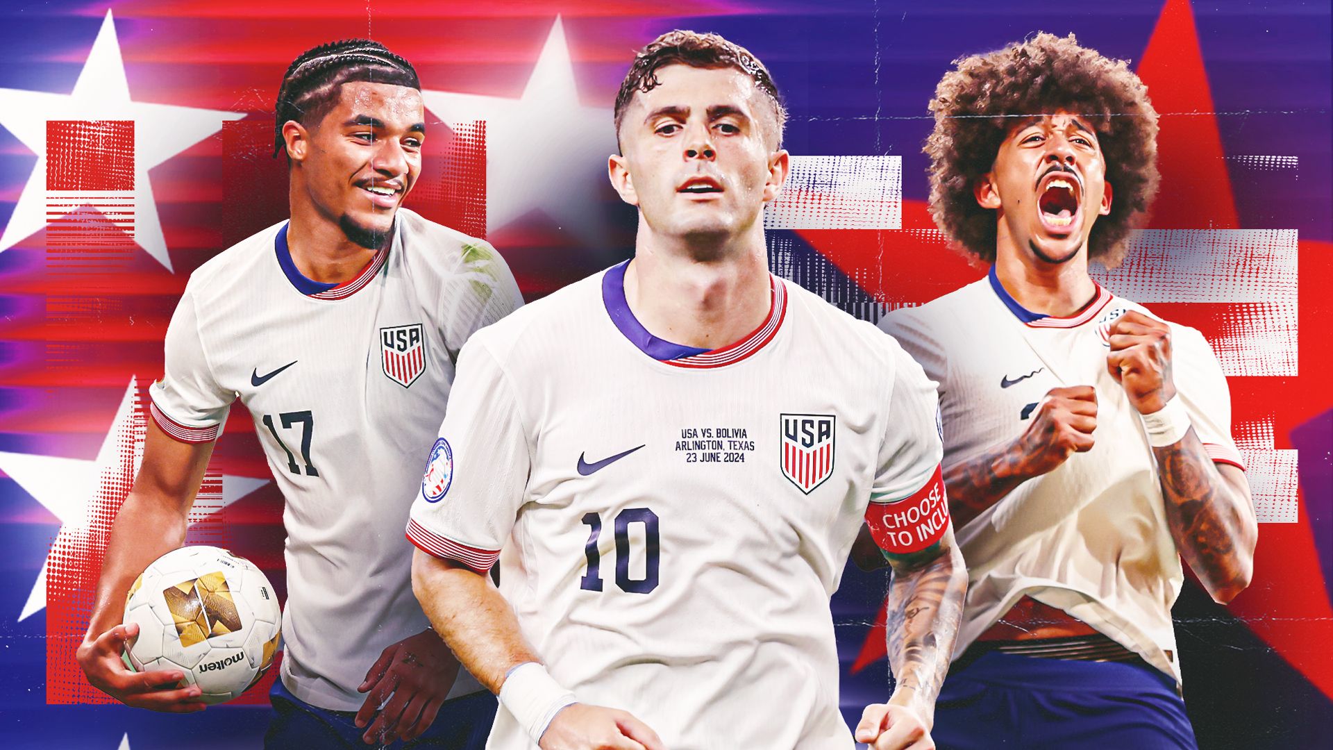 Christian Pulisic, Malik Tillman, Chris Richards 