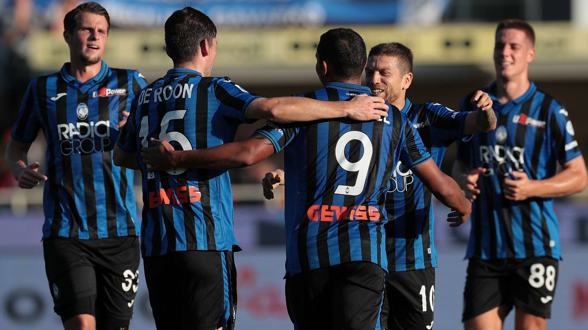 Atalanta celebrates goal against Udinese