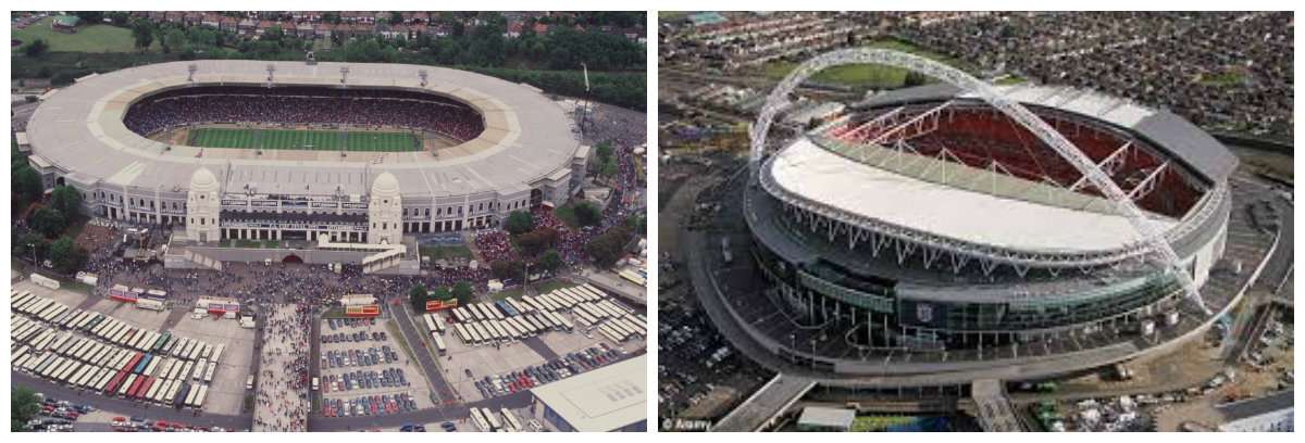 Wembley antes y después