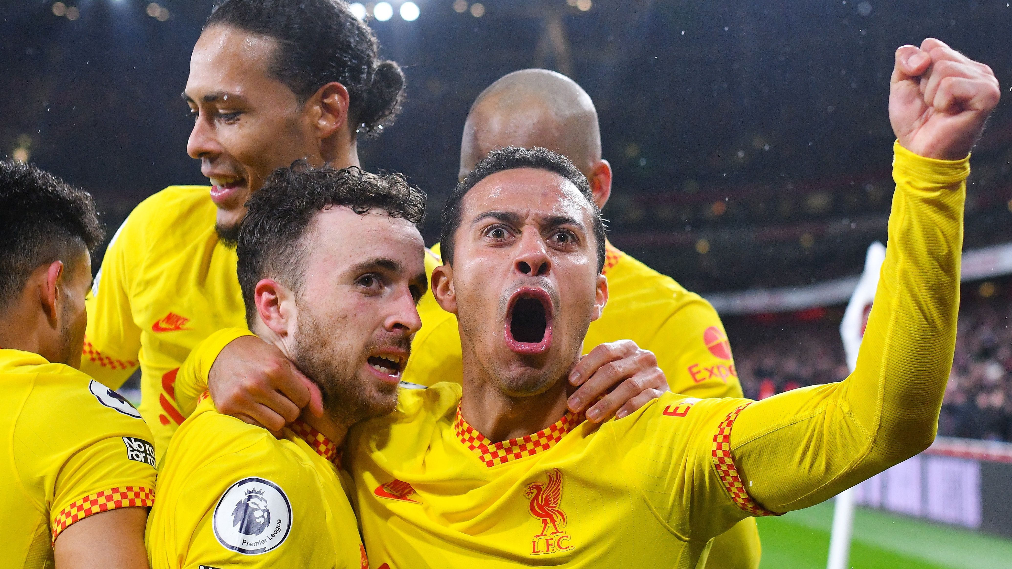 Thiago Alcantara Diogo Jota Liverpool Arsenal Premier League 2021-22