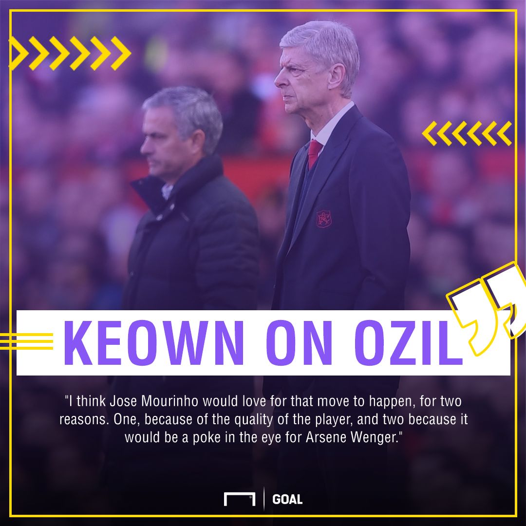 Martin Keown Jose Mourinho Arsene Wenger Mesut Ozil transfer
