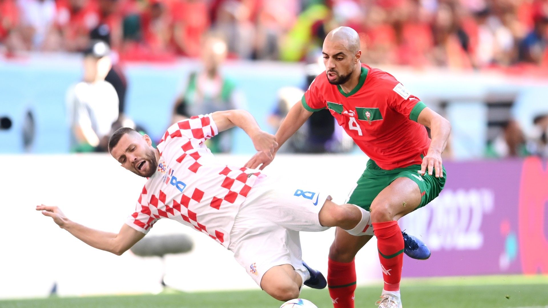 Sofyan Amrabat Mateo Kovacic Morocco Croatia 2022-23