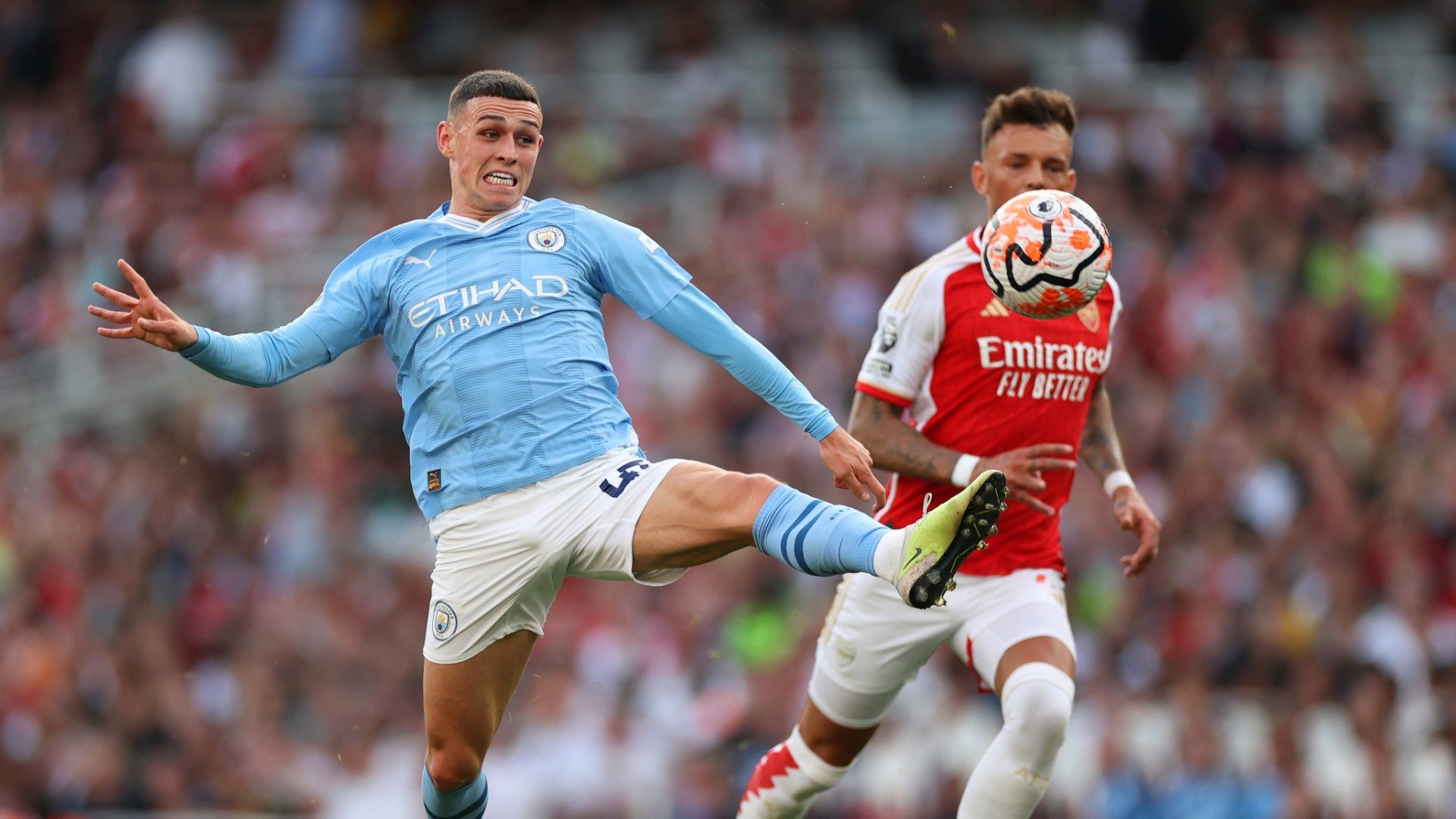 Phil Foden Ben White Arsenal Manchester City