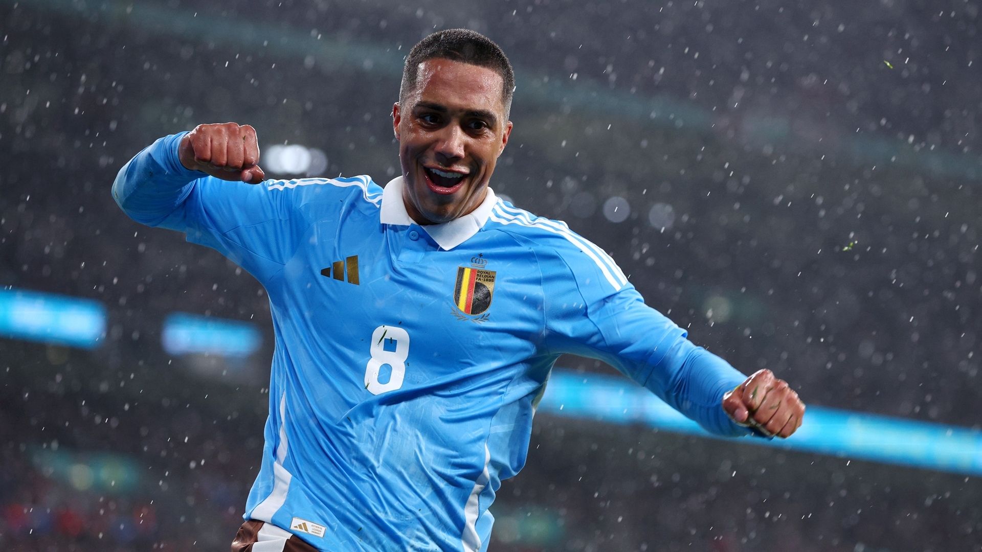 Youri Tielemans Belgium scoring against England 2024