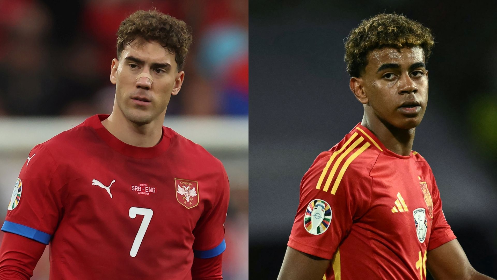 Dusan Vlahovic Serbia Lamine Yamal Spain