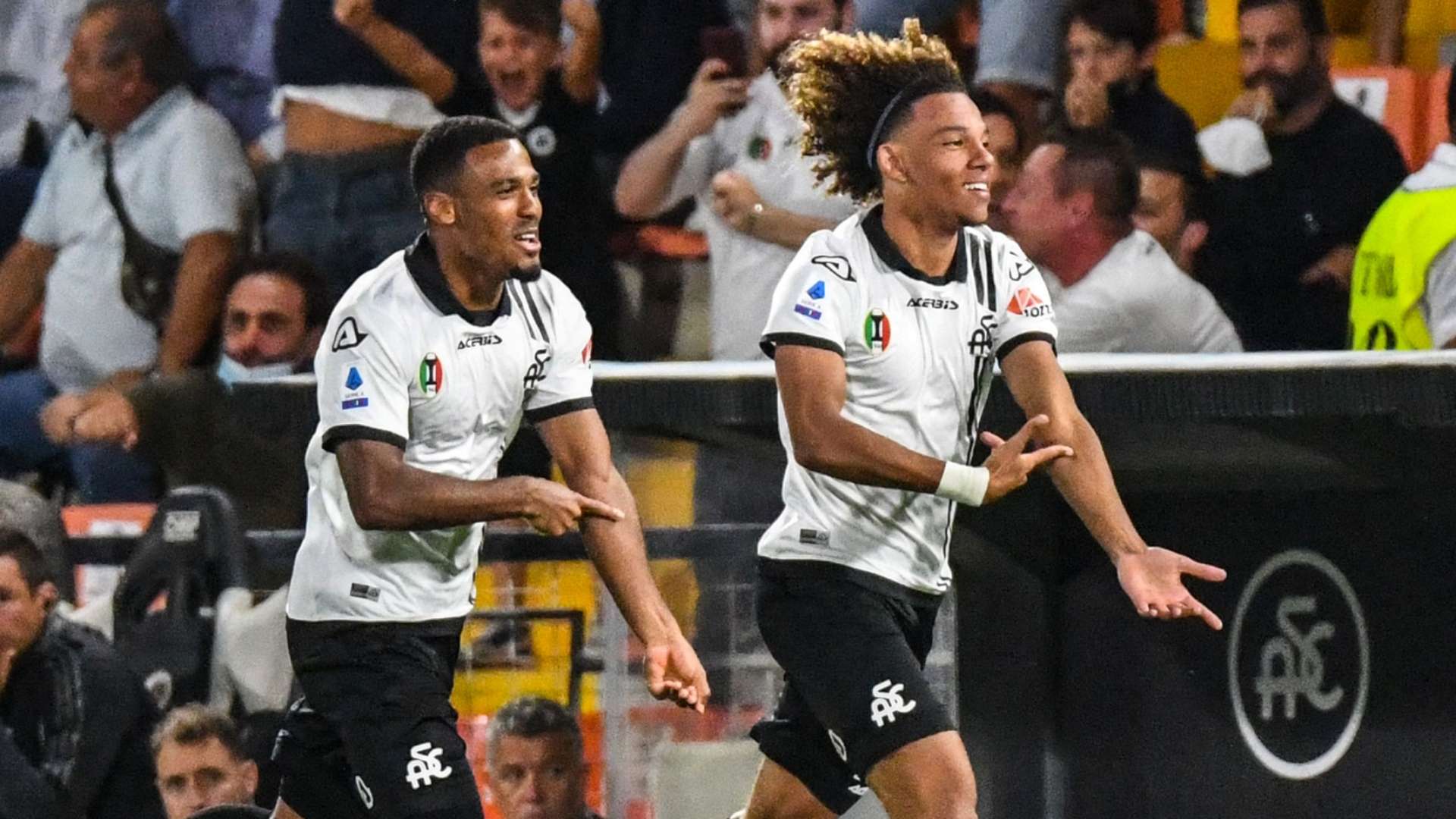 Antiste Spezia Juventus celebrating Serie A