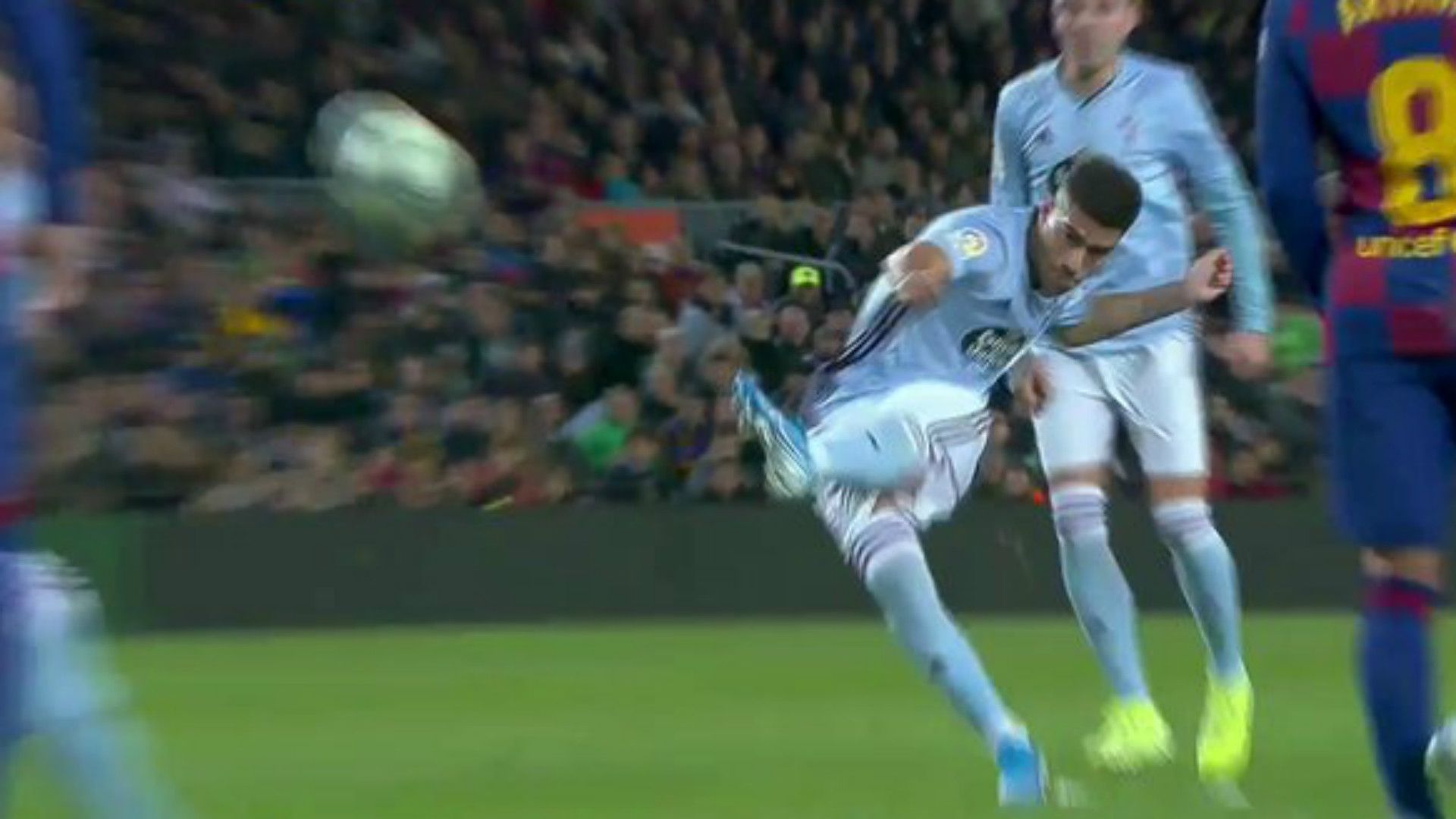 captura Olaza vs Barcelona Celta LaLiga 09112019