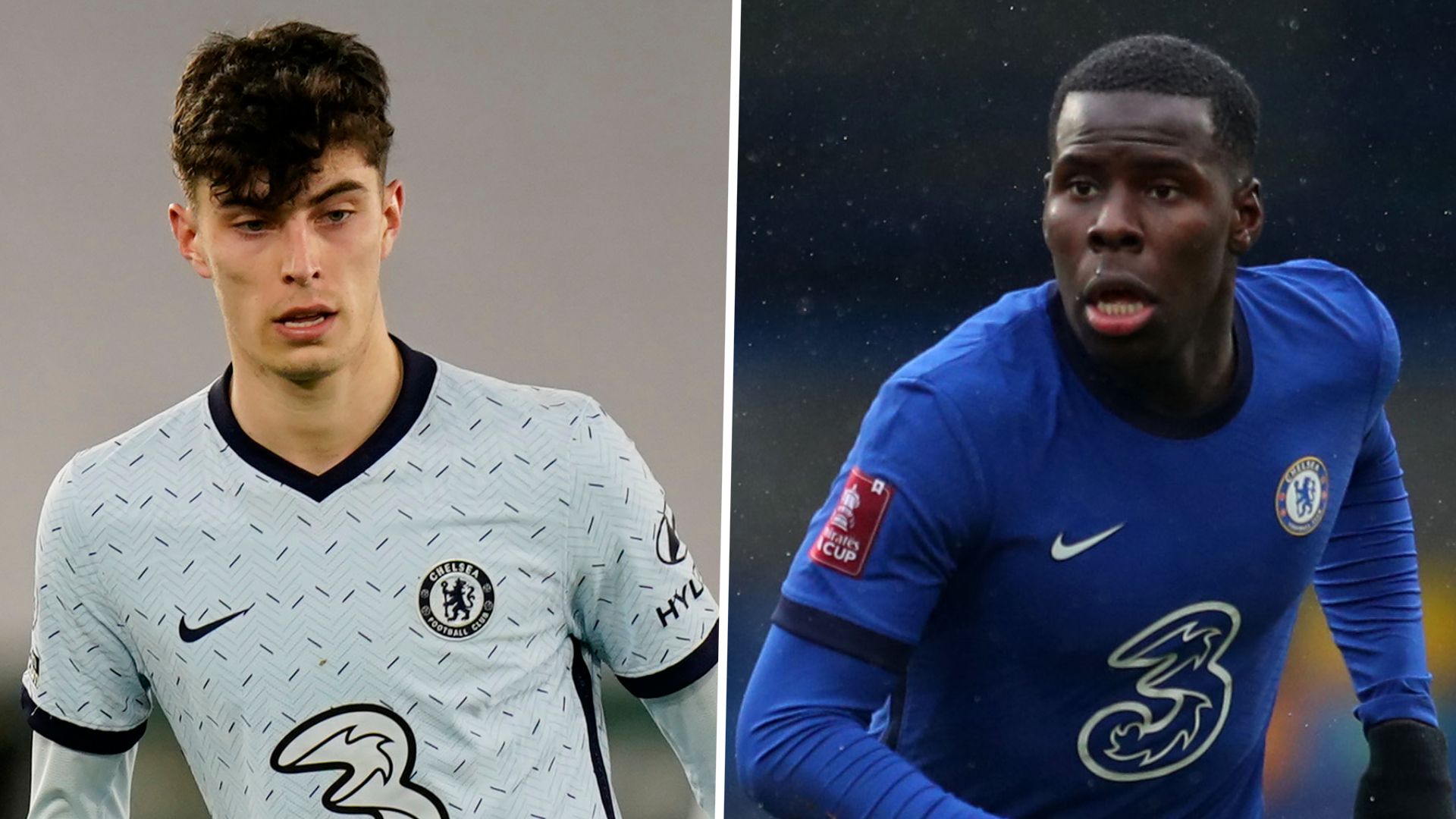 Kai Havertz and Kurt Zouma split Chelsea