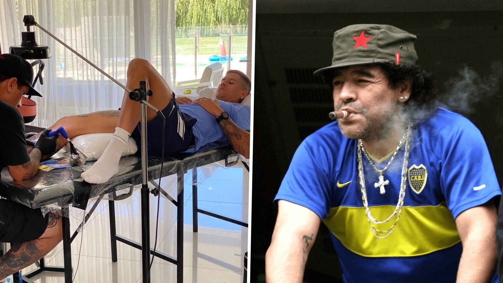 Marcos Rojo tatuaje Maradona Boca Juniors 22012021