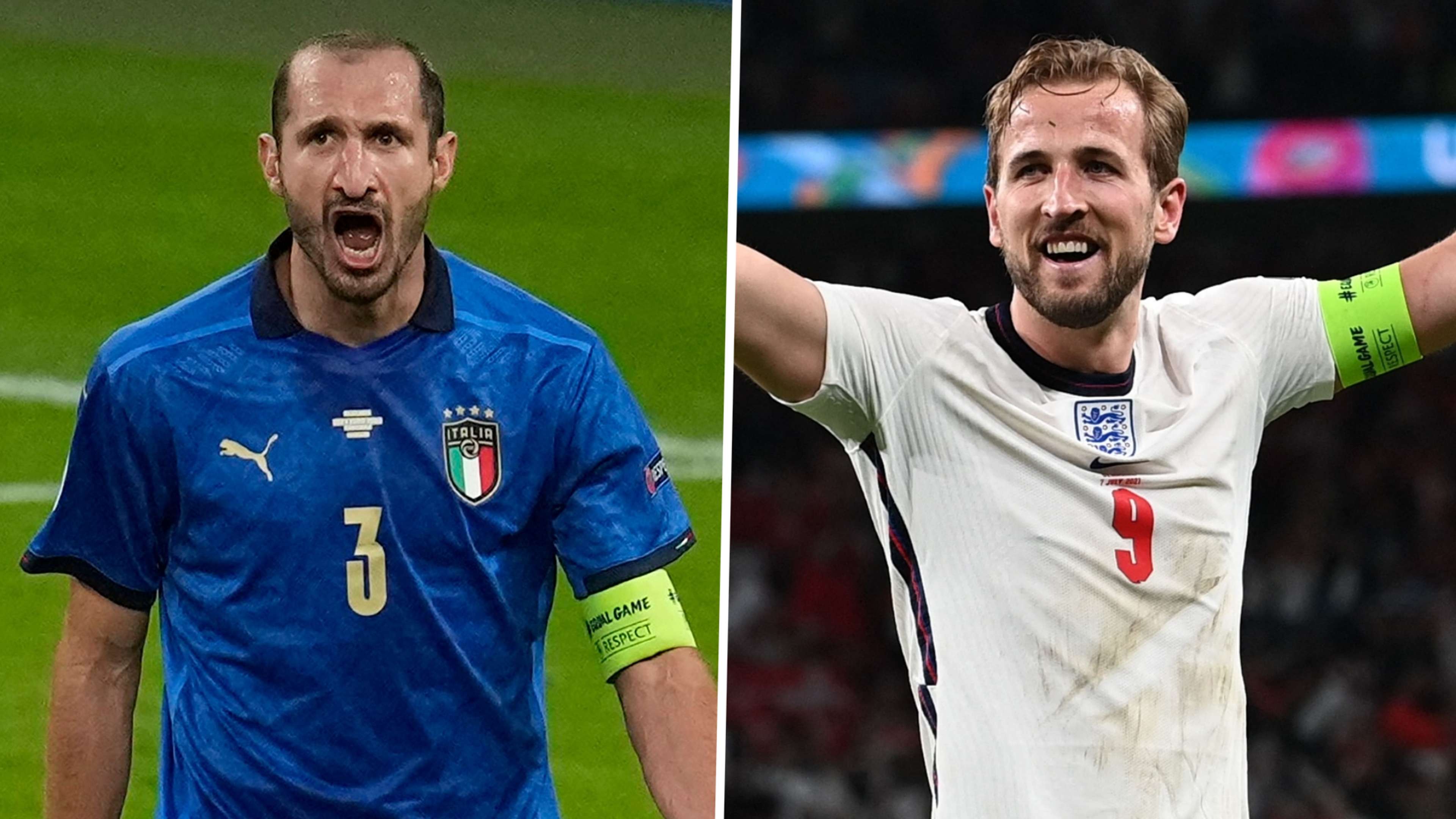 Chiellini Kane Italy England Euro 2020
