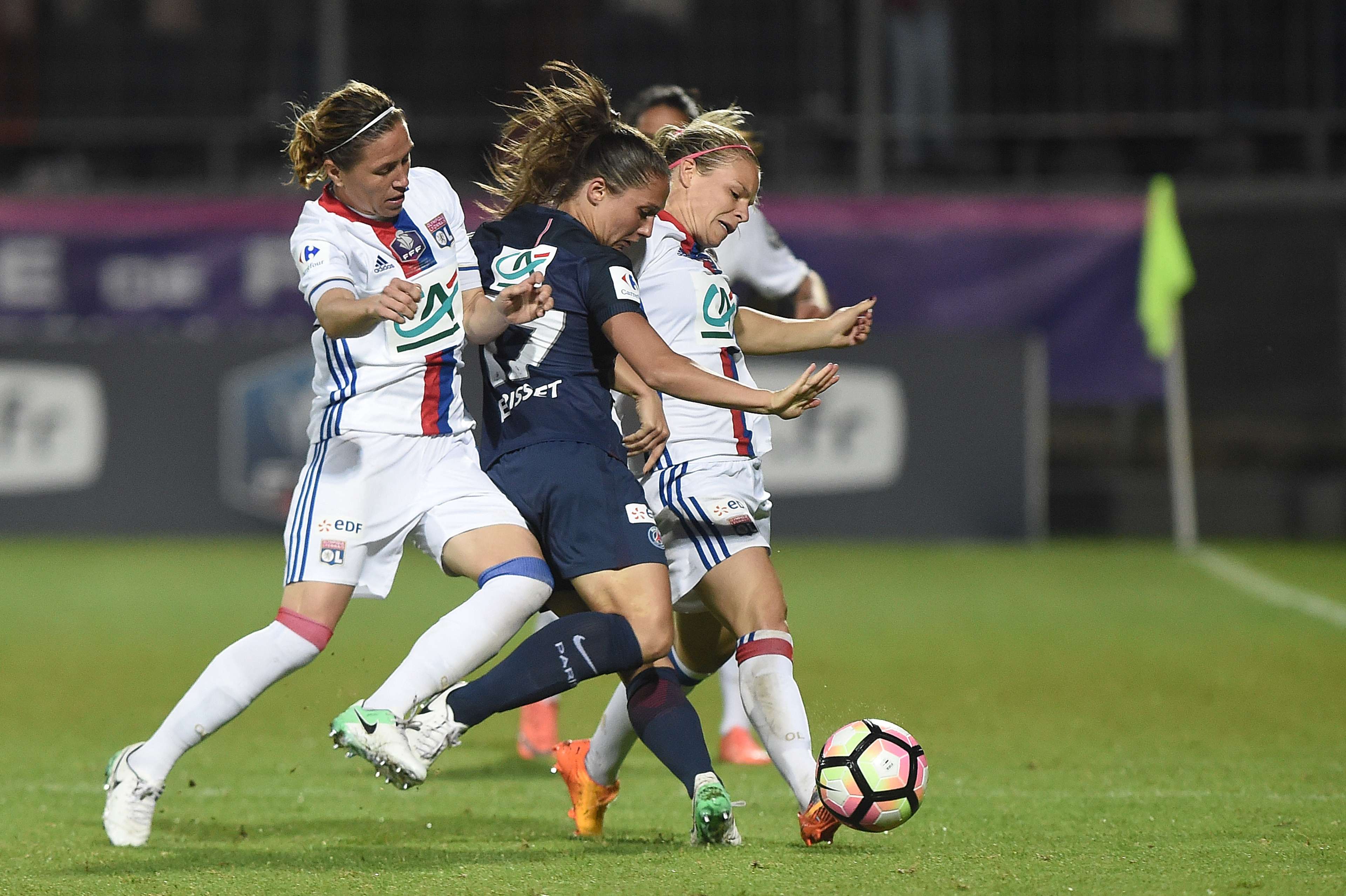 Camille Abily Eugenie Le Sommer OL PSG women's French Cup football finale 19052017