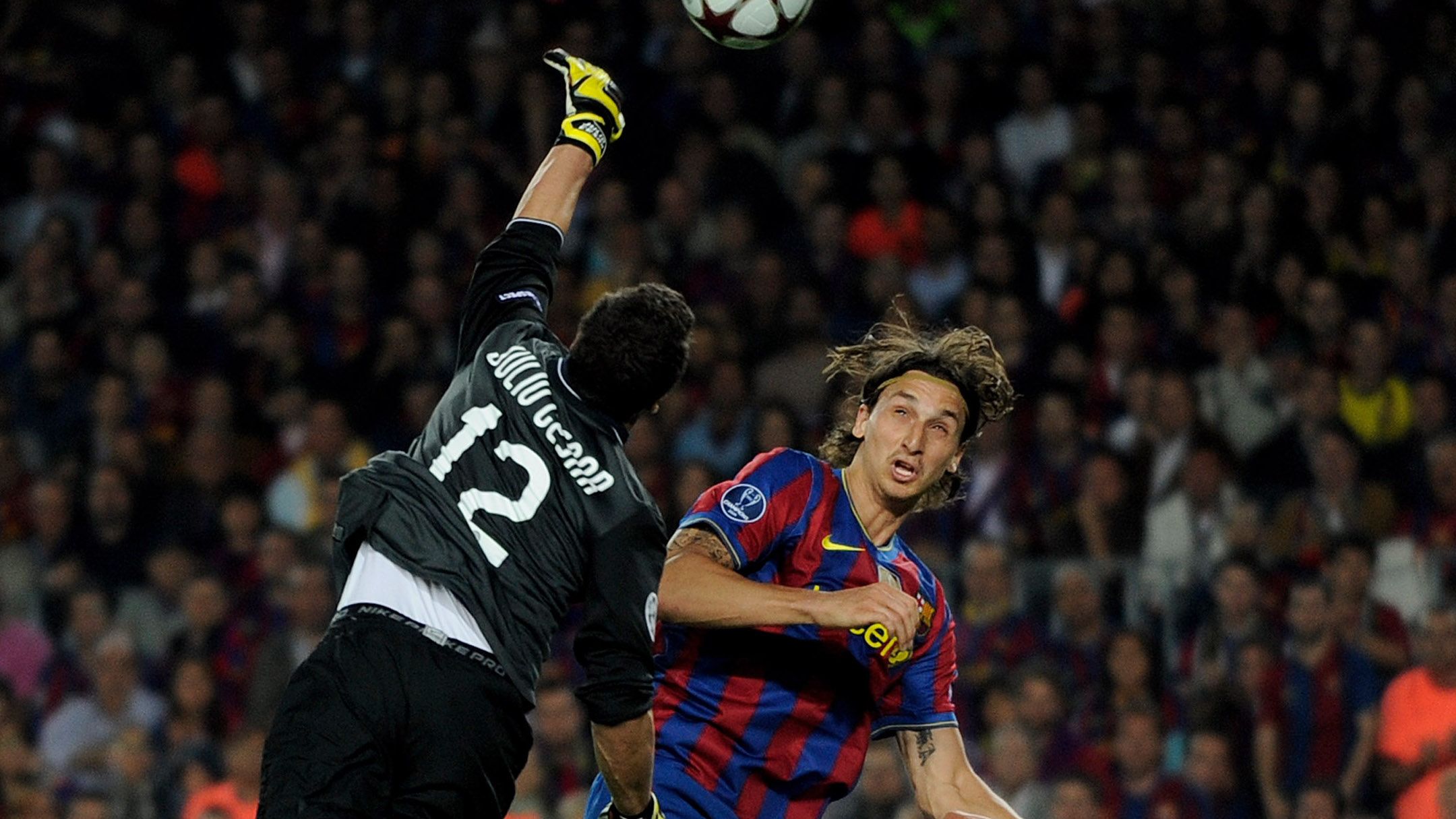 Julio Cesar Zlatan Ibrahimovic Inter Barcelona 2009-10