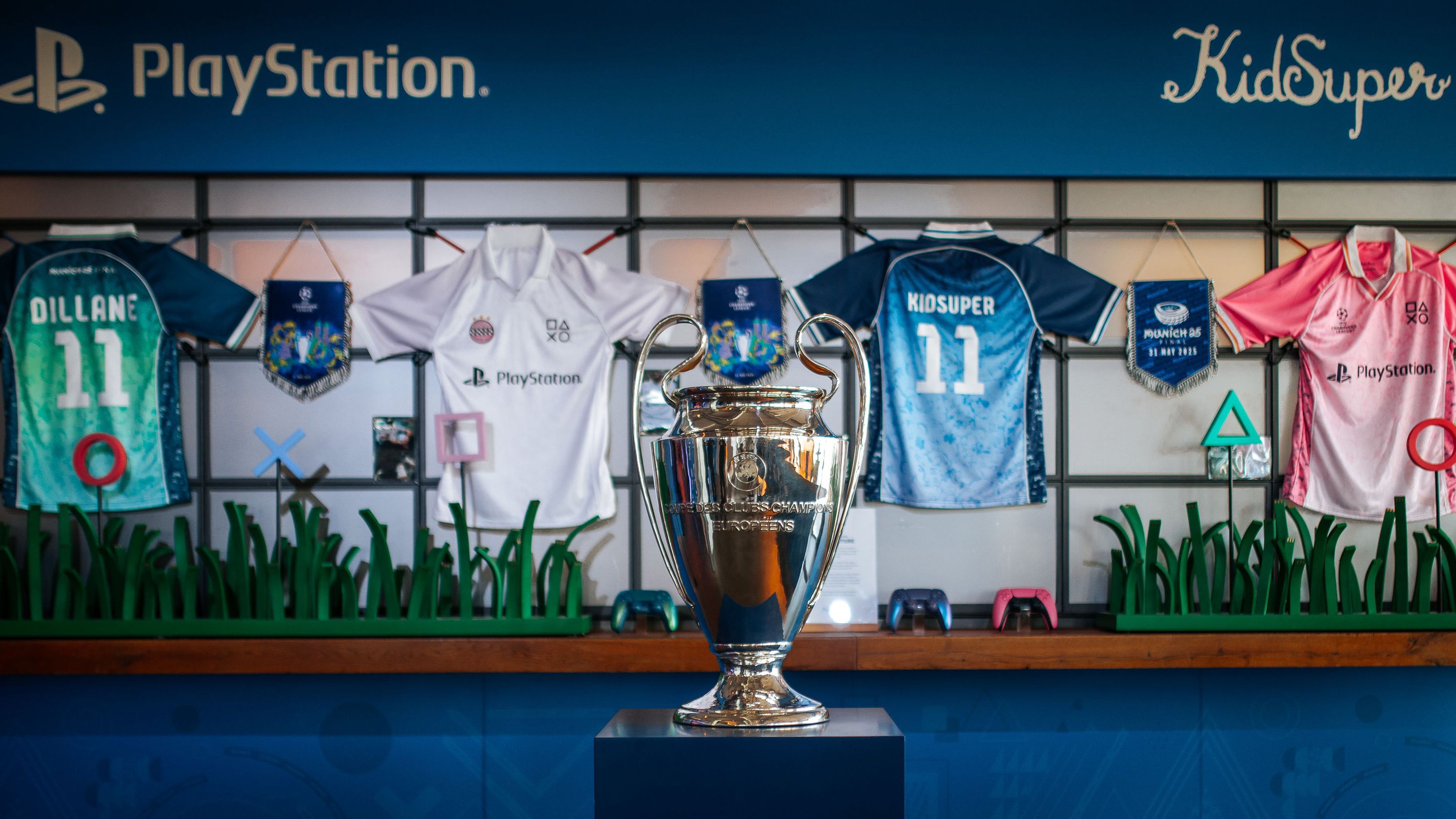 UEFA Champions League Final trophy at PlayStation House