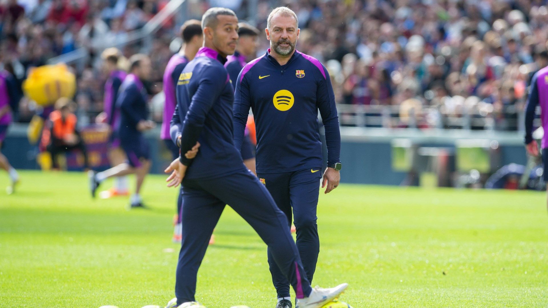 Thiago Hansi Flick Barcelona 2025