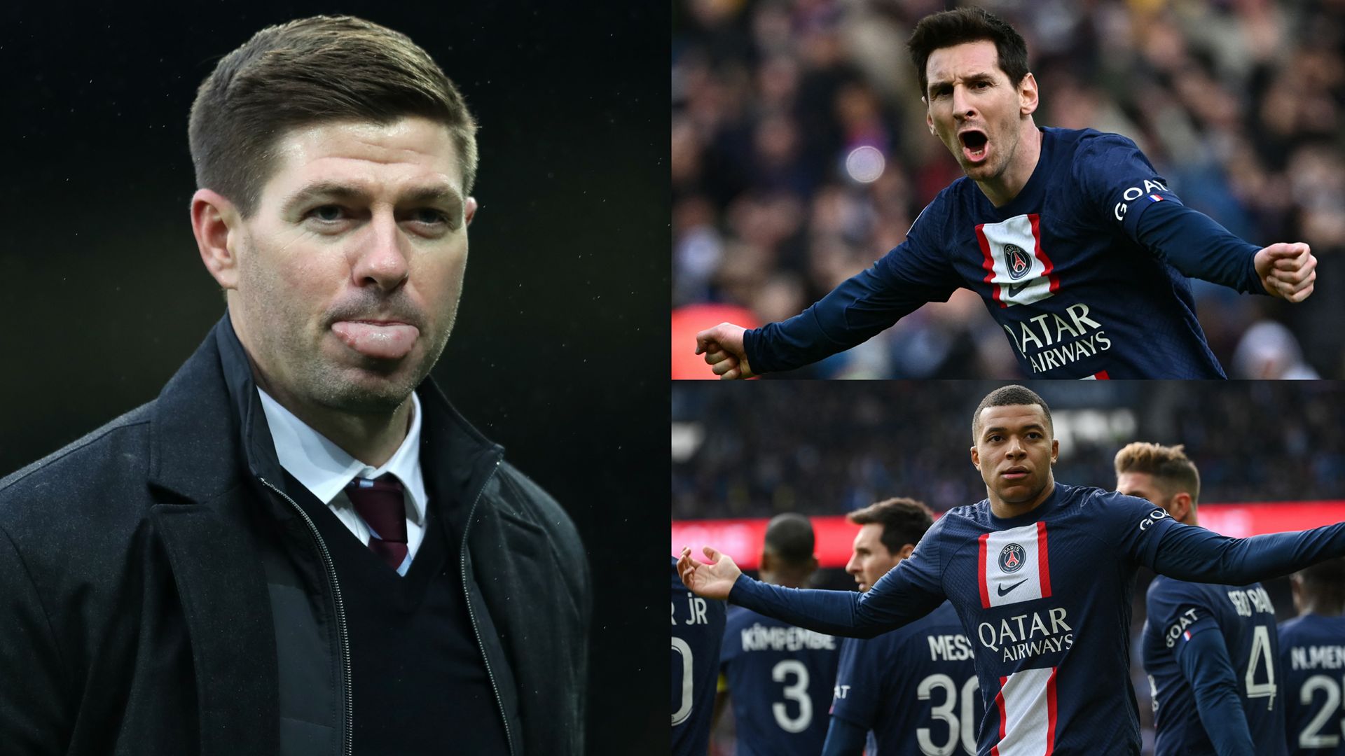 Steven Gerrard Lionel Messi Kylian Mbappe