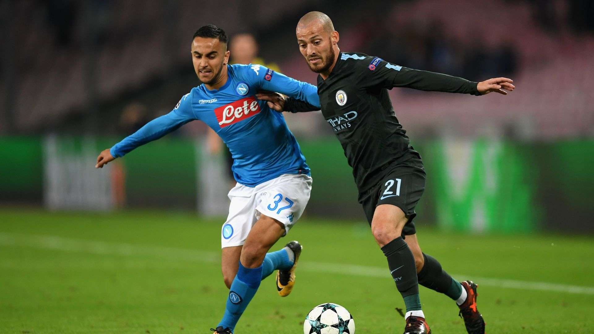 Adam Ounas David Silva Napoli Manchester City