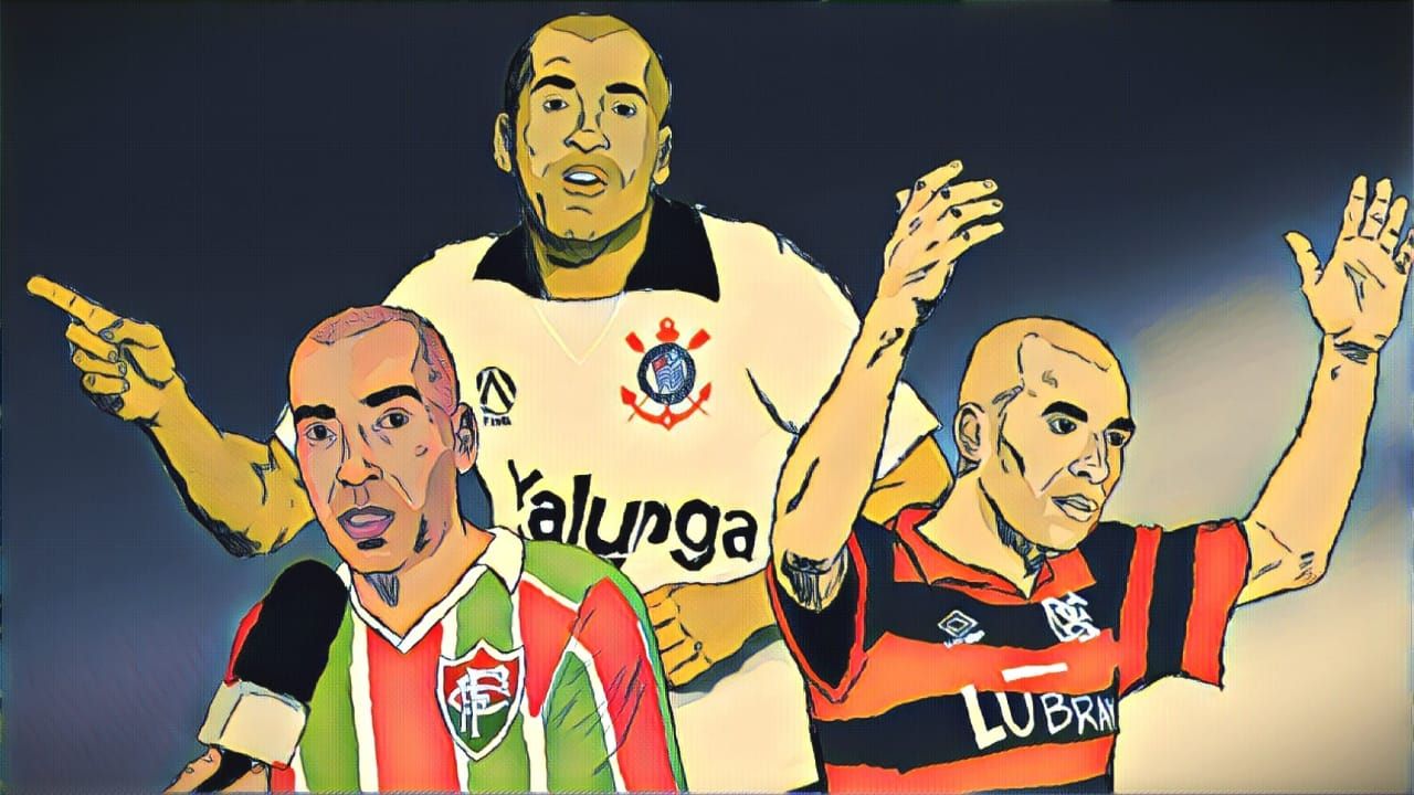 Emerson Sheik montagem Fluminense Corinthians Flamengo 30 11 2018