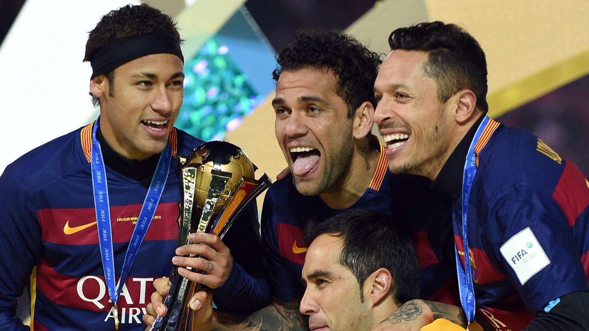 Adriano Correia Dani Alves Neymar Barcelona Mundial de Clubes 2015