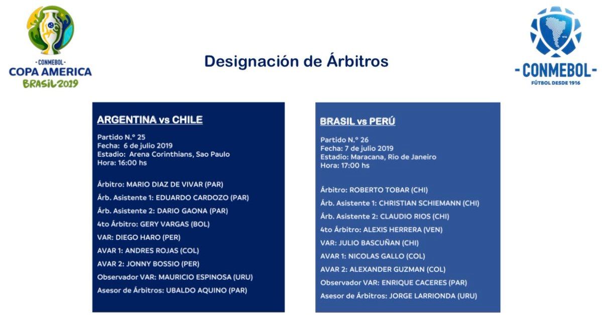 Jueces final y tercer puesto