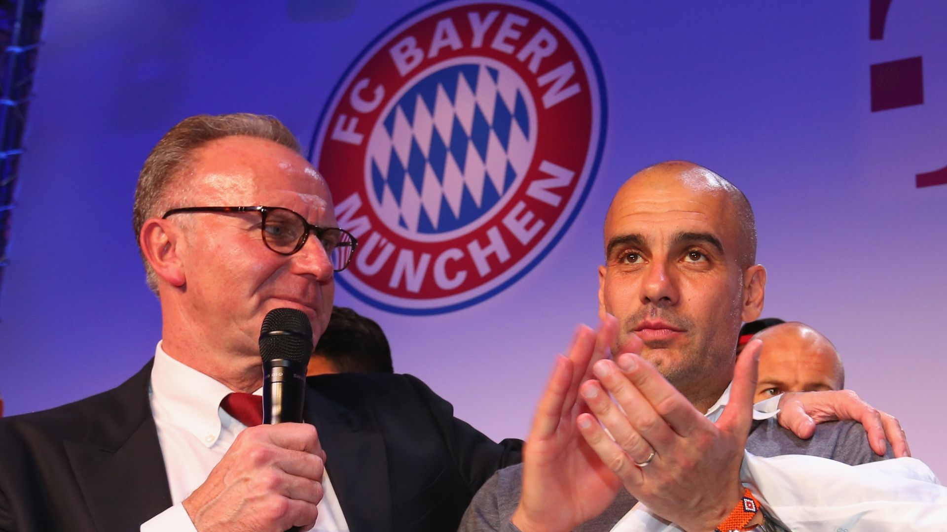 Pep Guardiola Karl-Heinz Rummenigge Bayern Munich